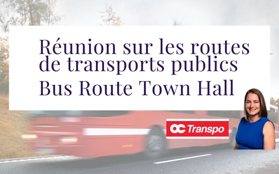 Réunion sur les routes de transports publics
