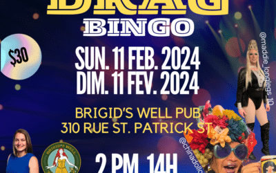 Billets disponibles dès maintenant ! Collecte de fonds Drag Bingo pour St. Brigid’s