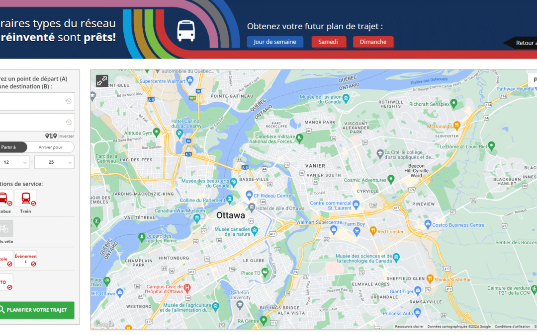 Le nouveau planificateur de trajet de L’autobus réinventé 