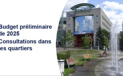 Budget préliminaire de 2025 Consultations dans les quartiers