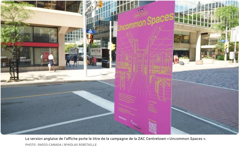 « Placettes pubiques » : une erreur de français sur une affiche fait réagir à Ottawa