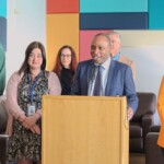 Les conseillers Menard, Carr, King et Plante au déjeuner de reconnaissance pour les bénévoles de la piste hivernale.