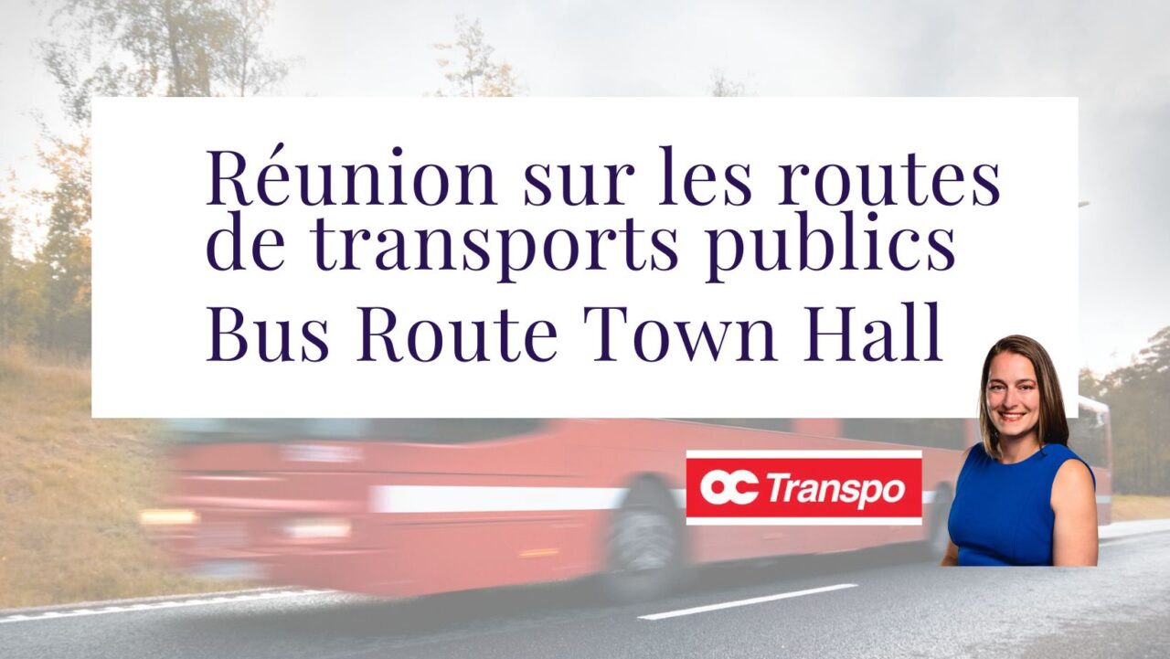 A poster showing advertising for a town hall meeting about public transit.