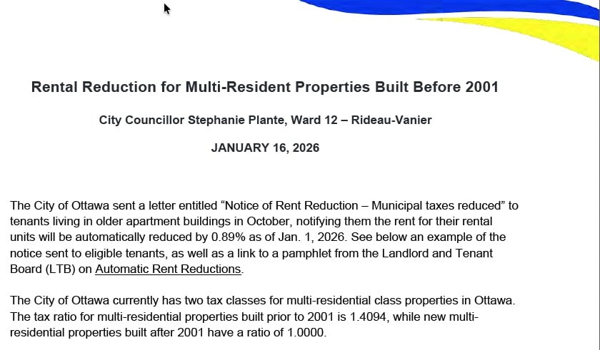 Rental Reduction for Multi-Resident Properties Built Before 2001
